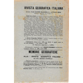 La precipitazione media nel bacino del Po. Estratto dalla rivista Geografica Italiana