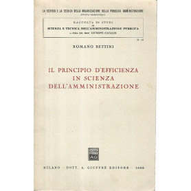 Il principio d'efficienza in scienza dell'amministrazione