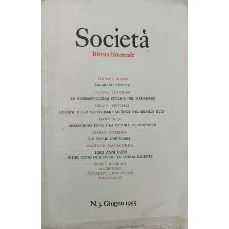 Società. N.3 Giugno 1955