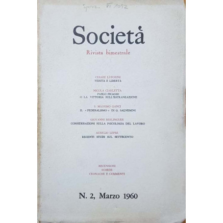 Società N.2  Marzo 1960