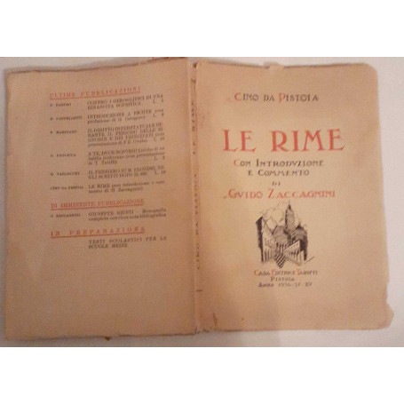 Le rime. Con introduzione e commento di Guido Zaccagnini