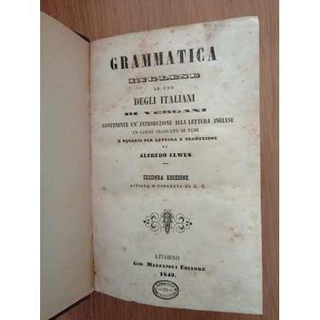 Grammatica inglese ad uso degli italiani