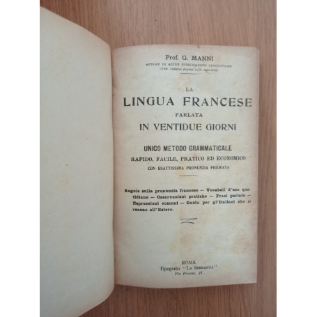 La lingua francese parlata in ventidue giorni