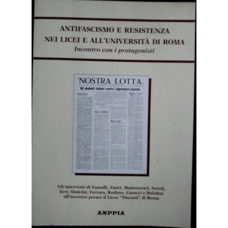 Antifascismo e resistenza nei licei e all'università di Roma