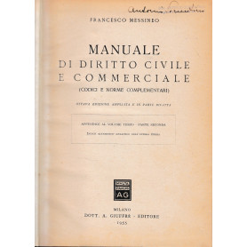 Manuale di diritto Civile e Commerciale (codici e norme complementari) appendice al vol. III