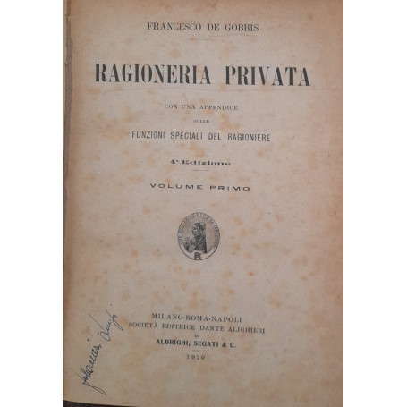 Ragioneria privata (volume primo)