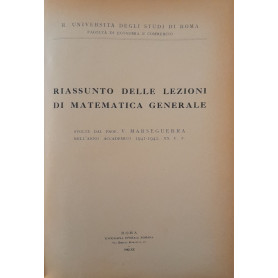 Riassunto delle lezioni di matematica generale