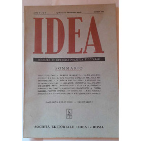 Idea. Mensile di cultura politica e sociale. Anno IV- N.7