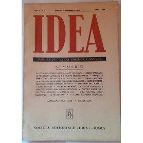 Idea. Mensile di cultura politica e sociale. Anno V -N.4