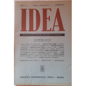 Idea. Mensile di cultura politica e sociale. Anno V. N.9