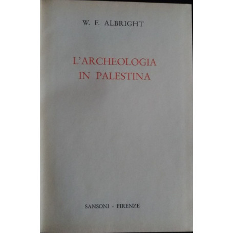 L'archeologia in Palestina