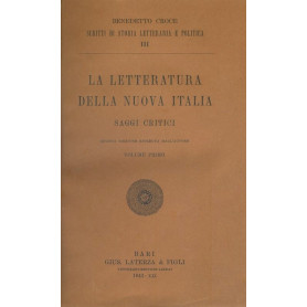 La letteratura della nuova Italia. 4 volumi