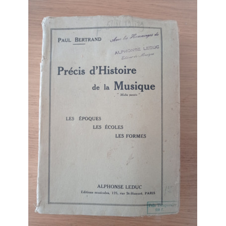 Precis d'Historie de la Musique