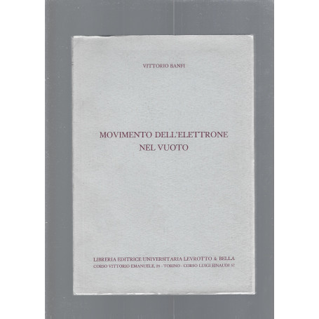 MOVIMENTO DELL'ELETTRONE NEL VUOTO