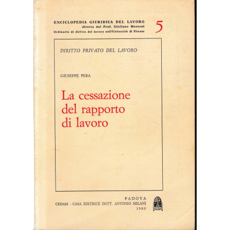 La cessazione del rapporto di lavoro