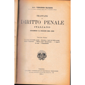 Trattato di Diritto Penale Italiano secondo il codice del 1930