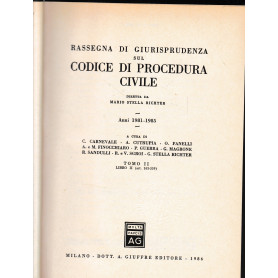 Rassegna di giurisprudenza sul Codice di procedura civile. Anni 1981-1985. Artt. 163-359 (Vol. 2/2)