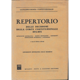 Repertorio delle decisioni della Corte Costituzionale 1974-1975