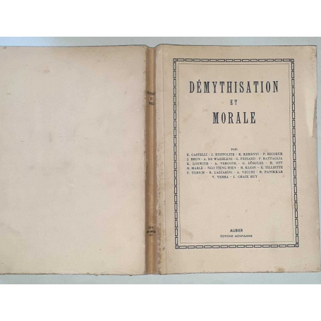 Demythisation et morale