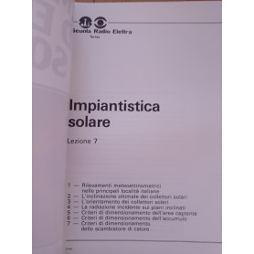 Impianti ad energia solare: LEZIONE 7