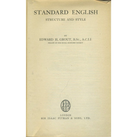 Standard english. Structure and style