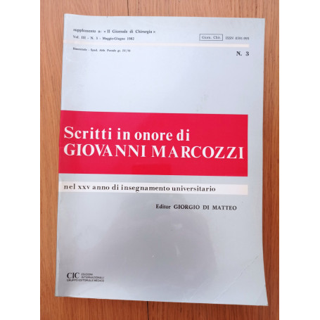 Scritti in onore di Giovanni Marcozzi