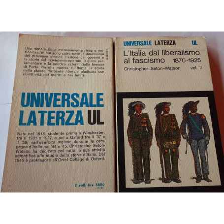 L'Italia dal liberalismo al fascismo 1870-1925