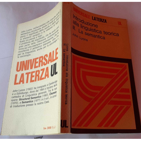 Introduzione alla linguistica teroica III