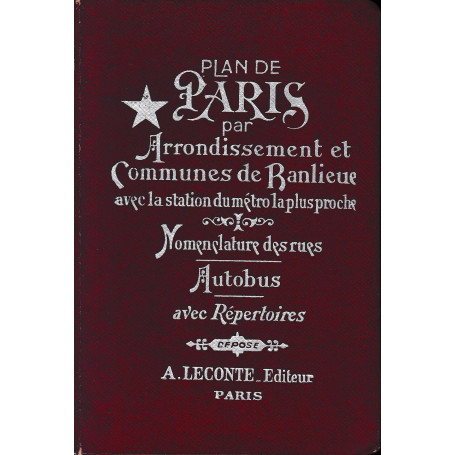 Plan de Paris par Arrondissement et Communes de Banlieue