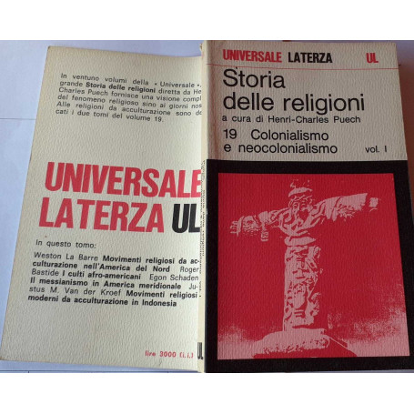 Storia delle religioni Vol I