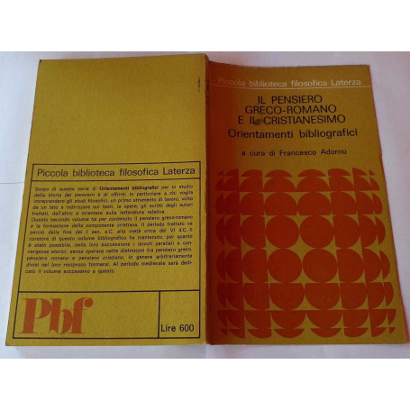 Il pensiero greco-romano e il cristianesimo