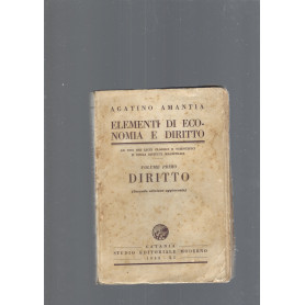 ELEMENTI DI ECONOMIA E DIRITTO: DIRITTO vol ILibrisaggi