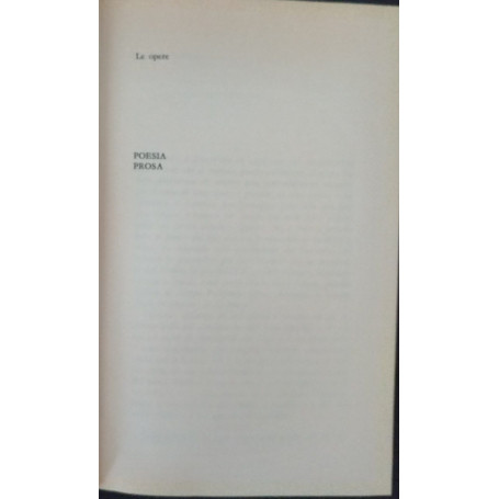 Le opere: Poesia  Prosa