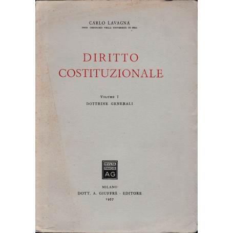 Diritto Costituzionale  vol. 1: Dottrine generali