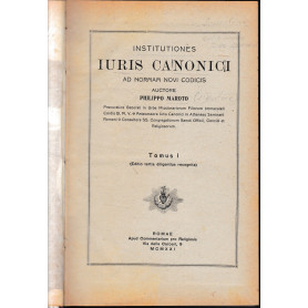 Institutiones Iuris Canonici ad norman novi codicis  tomo I.Librisaggi