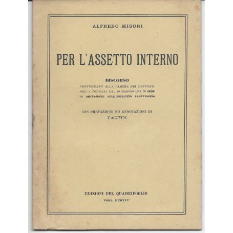 Per l'assetto interno
