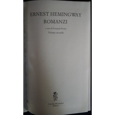 Romanzi. Volume secondo