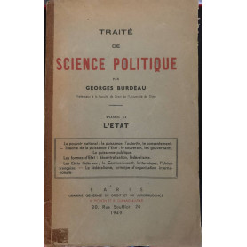 Traité de science politique. Tome II: l'etat