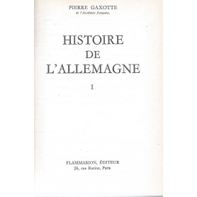 Histoire de l'Allemagne  2 Volumes