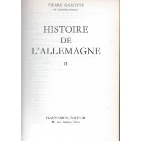 Histoire de l'Allemagne  2 Volumes