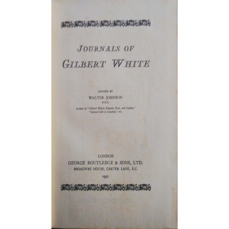 Journals of Gilbert White
