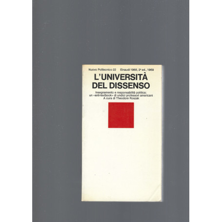 L' UNIVERSITA' DEL DISSENSO