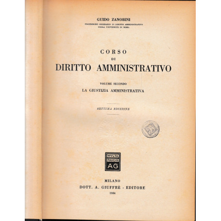 Corso di Diritto Amministrativo  vol. 2°