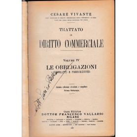 Trattato di Diritto Commerciale  vol. 4°: Le obbligazioni