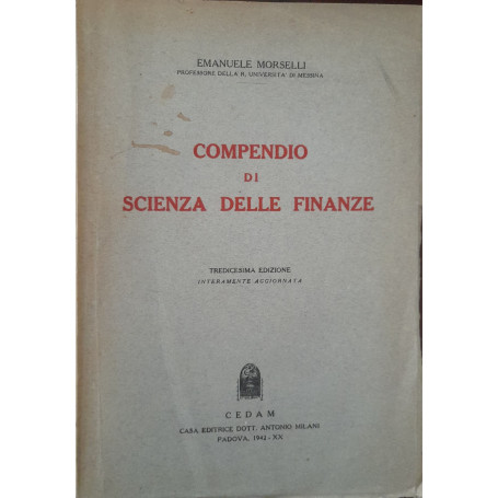 Compendio di scienza delle finanze