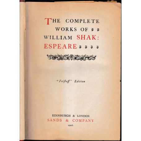 The complete works of William Shakespeare Falstaff edition