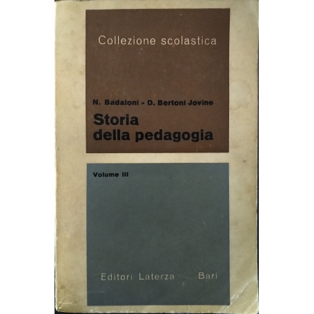 Storia della pedagogia. Volume III