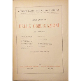 Libro quarto: delle Obbligazioni art. 1992-2059  Titoli di credito. Gestione d'affari. Pagamento dell'indebito  arricchimento seLibrisaggi
