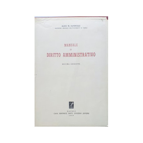 Manuale di Diritto Amministrativo