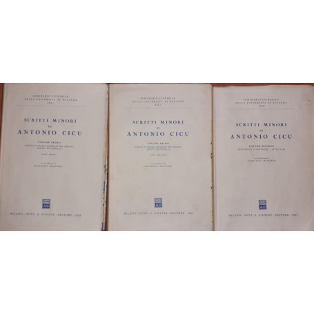 Scritti minori. Vol. I (2 tomi) - Scritti di teoria generale del diritto. Diritto di famiglia.  Vol. II - Successioni e donazion
